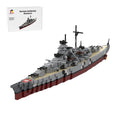 1/485 Scale WWII German Bismarck Military Building Blocks - LesDiy -