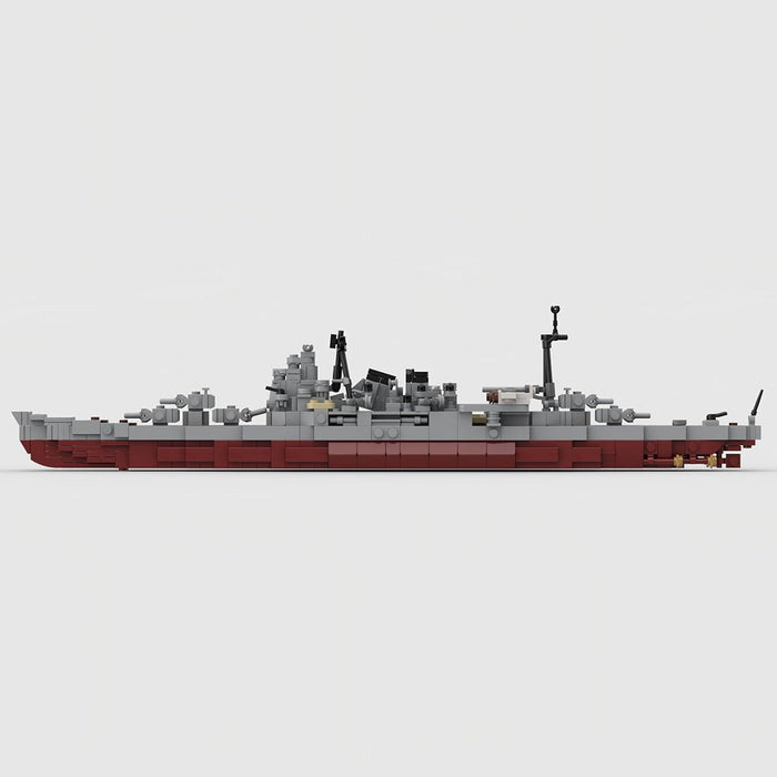 1/485 Scale WWII Japanese Cruiser the Kaohsiung - class Cruiser Atago Military Building Blocks - LesDiy -