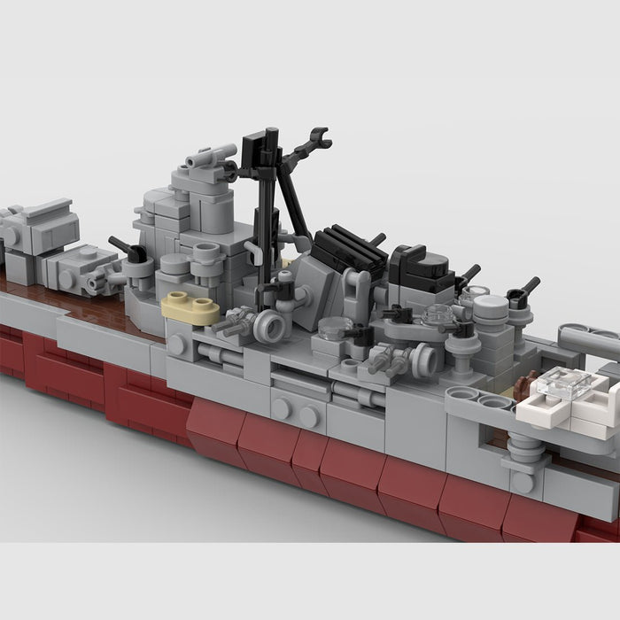 1/485 Scale WWII Japanese Cruiser the Kaohsiung - class Cruiser Atago Military Building Blocks - LesDiy -