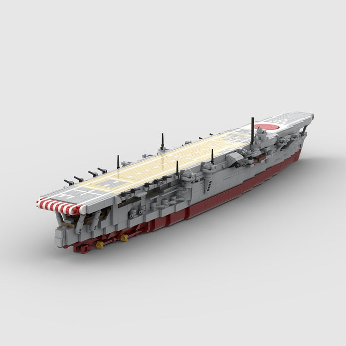 1/485 Scale WWII Japanese Navy Aircraft Carrier Kaga Military Building Blocks - LesDiy -