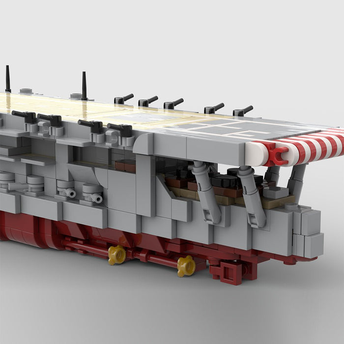 1/485 Scale WWII Japanese Navy Aircraft Carrier Kaga Military Building Blocks - LesDiy -
