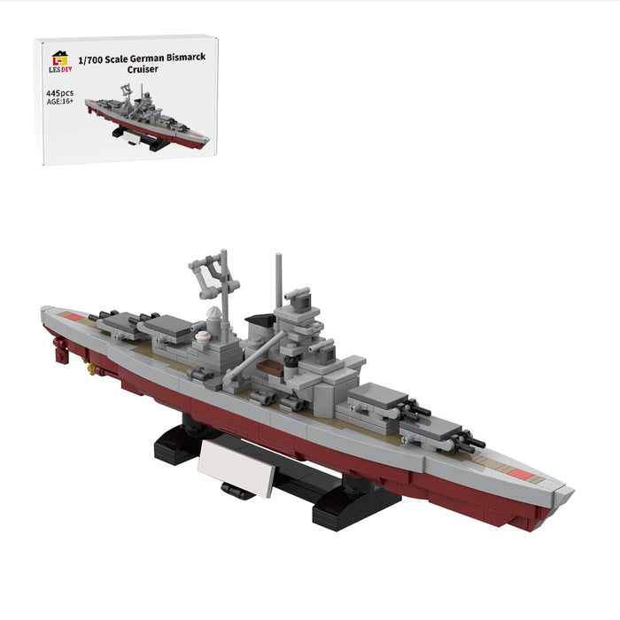 1:700 Scale German Bismarck Battleship Building Blocks-LesDiy-Building Blocks-