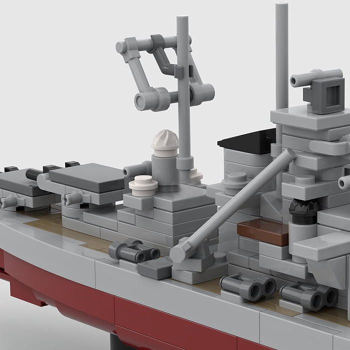 1:700 Scale German Bismarck Battleship Building Blocks-LesDiy-Building Blocks-