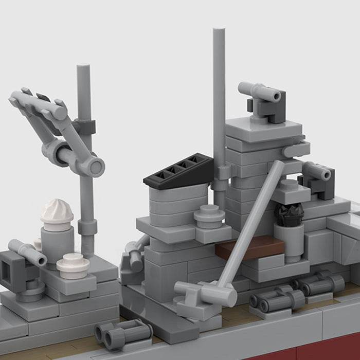 1:700 Scale German Bismarck Battleship Building Blocks-LesDiy-Building Blocks-