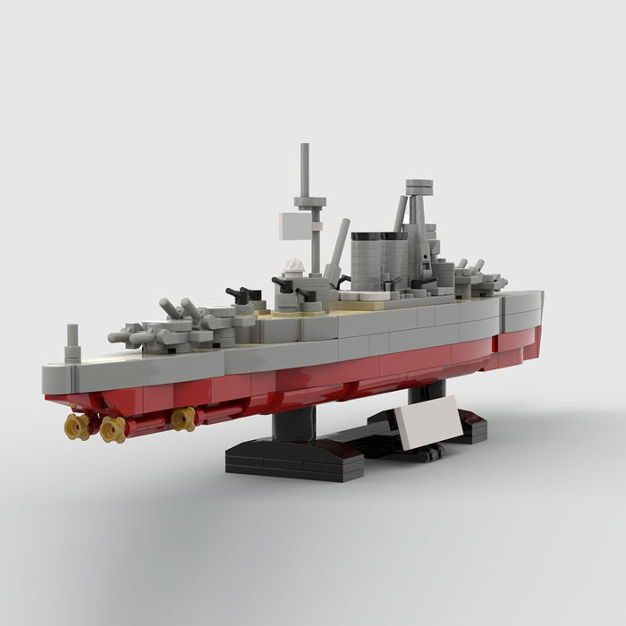 1:700 Scale HMS Hood Battlecruiser Building Blocks-LesDiy-Building Blocks-