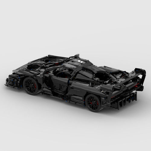 1/8 Scale McLaren Senna Racer Car Tech Building Blocks Set - LesDiy - Black