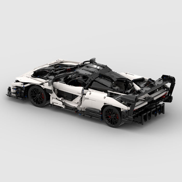 1/8 Scale McLaren Senna Racer Car Tech Building Blocks Set - LesDiy - Red White