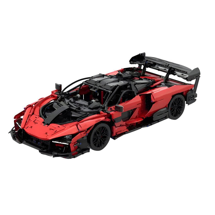 1/8 Scale McLaren Senna Racer Car Tech Building Blocks Set - LesDiy - Red White