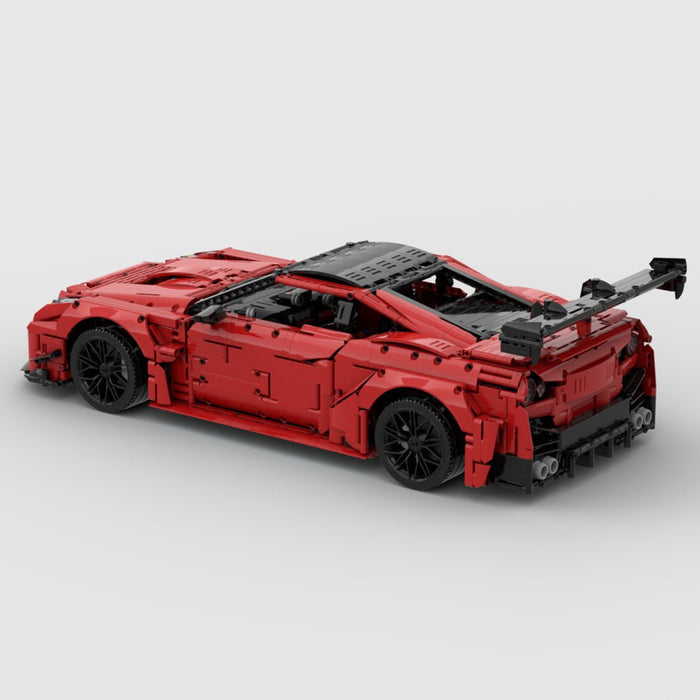 1/8 Scale Nissan GTR - R35 Sports Car Tech Building Blocks - LesDiy - Red