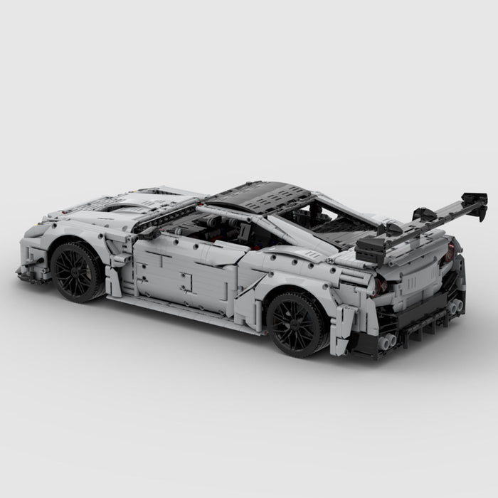 1/8 Scale Nissan GTR - R35 Sports Car Tech Building Blocks - LesDiy - Tan