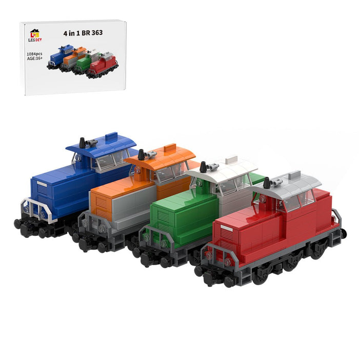 4 in 1 BR - 363 Electric Locomotive Building Blocks - LesDiy - MOC -