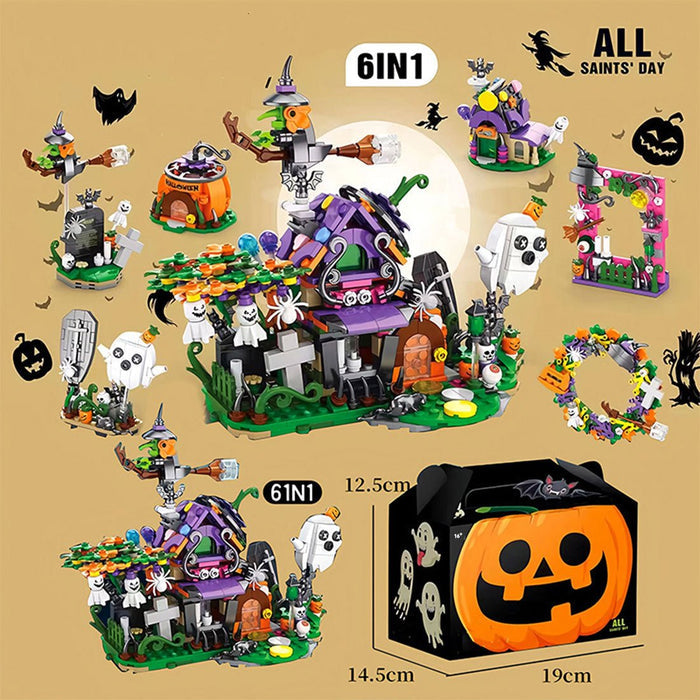 6 - in - 1 Halloween Haunted House Assembly Toy Building Blocks - LesDiy - Building Blocks -