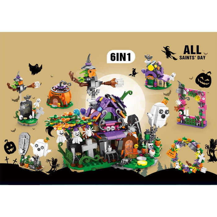 6 - in - 1 Halloween Haunted House Assembly Toy Building Blocks - LesDiy - Building Blocks -