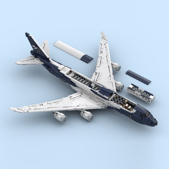 747-8I Lufthansa 100 Years Livery Airliner Building Blocks-LesDiy-Building Blocks-