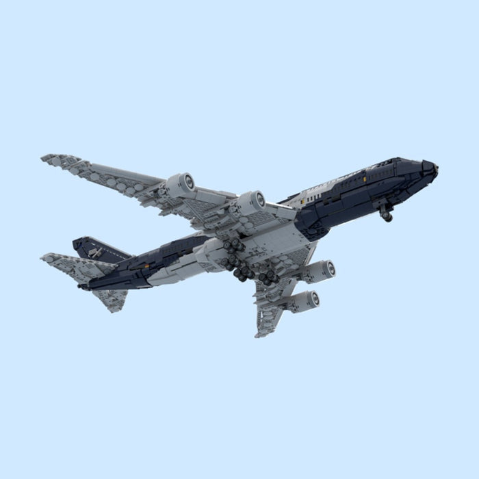 747-8I Lufthansa 100 Years Livery Airliner Building Blocks-LesDiy-Building Blocks-