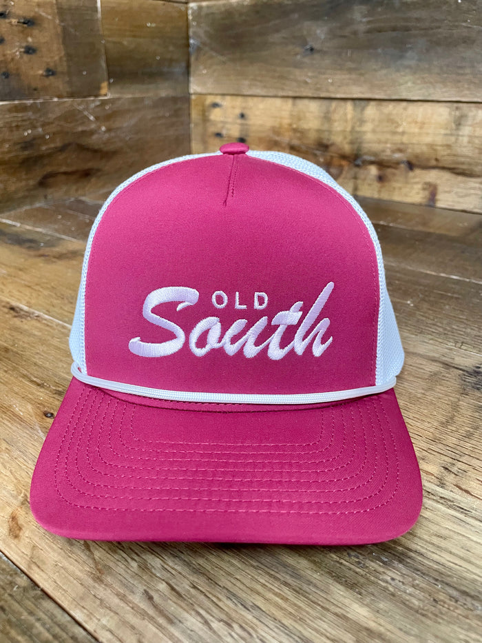 Old South Script Berry/White
