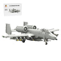 A - 10 Attack Aircraft Military Building Blocks - LesDiy - gray