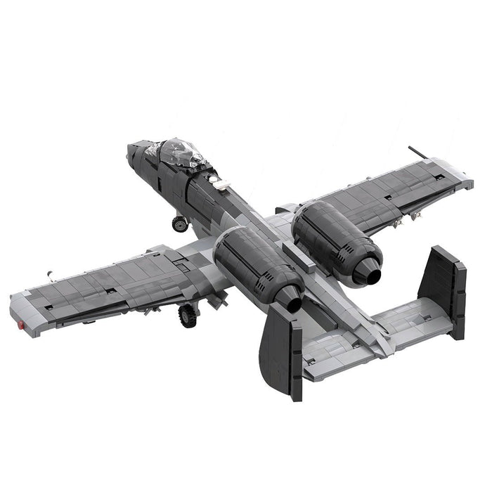 A - 10 Attack Aircraft Military Building Blocks - LesDiy - Black