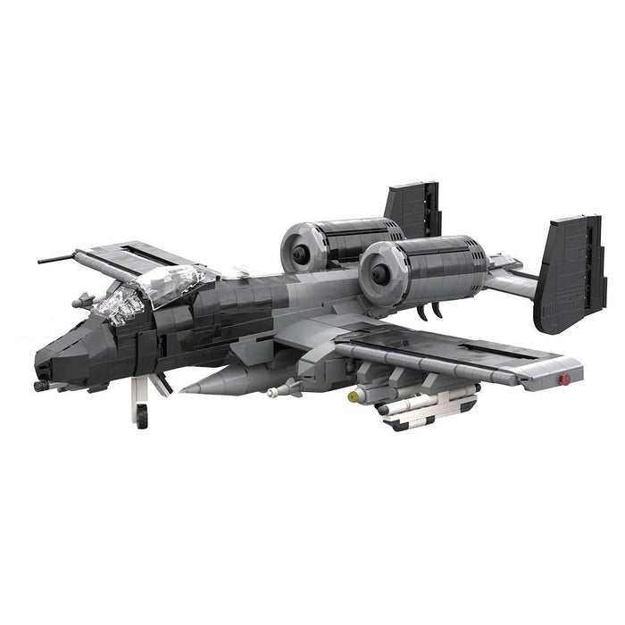 A - 10 Attack Aircraft Military Building Blocks - LesDiy - Black