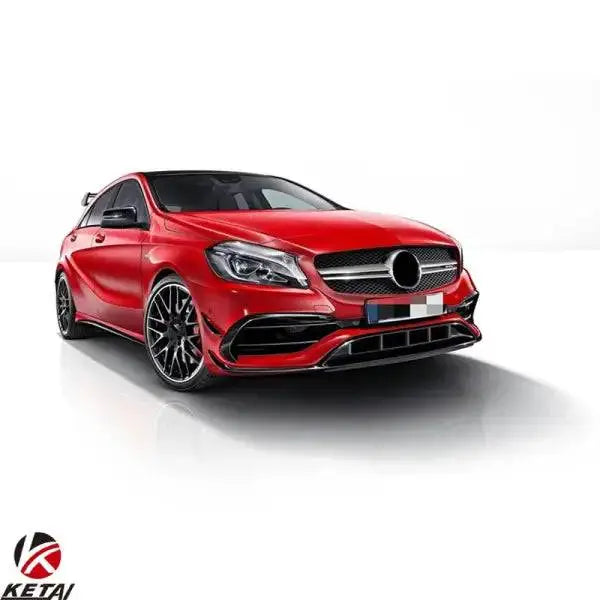 A45 Style Gloss Black PP Car Front Aero Kit for BENZ W176