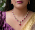 AD Ruby Teardrop Necklace