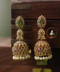 Ad Stone Bridal Jhumkas
