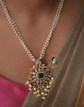 AD Stone Pearl Necklace Set