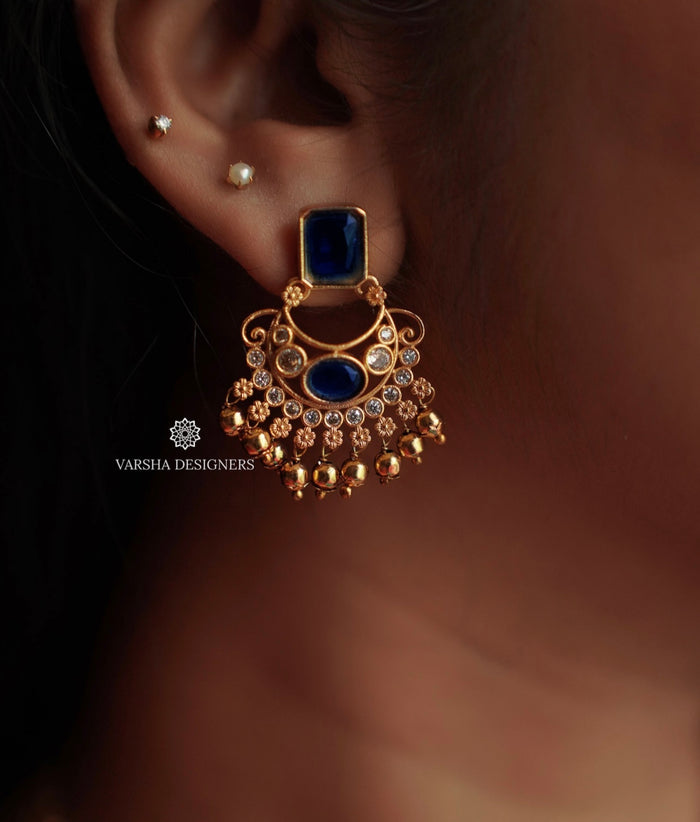 Adorable Deep Sapphires Stone Necklace