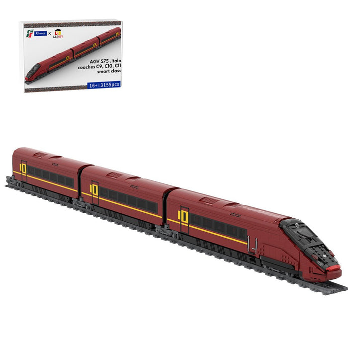 AGV - 575 Italo High Speed Train Smart Class Building Blocks - LesDiy - Building Blocks -