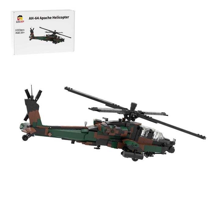AH - 64 Apache Helicopter Building Blocks - Camo - LesDiy - Building Blocks -