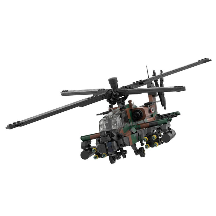 AH - 64 Apache Helicopter Building Blocks - Camo - LesDiy - Building Blocks -