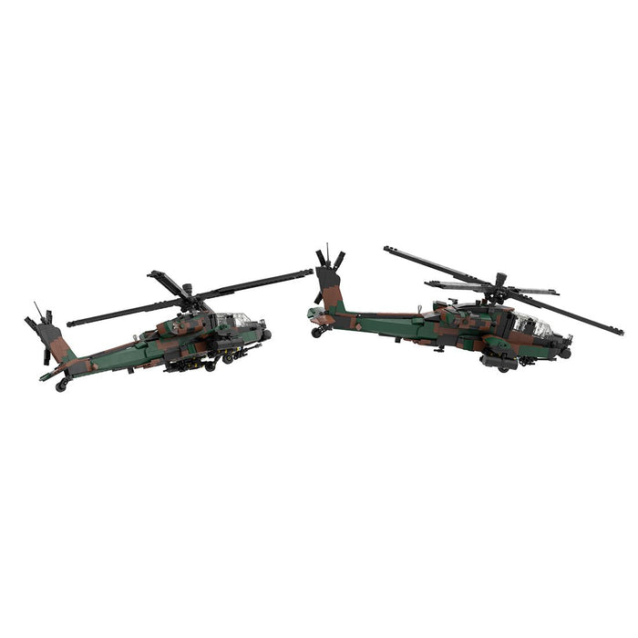 AH - 64 Apache Helicopter Building Blocks - Camo - LesDiy - Building Blocks -