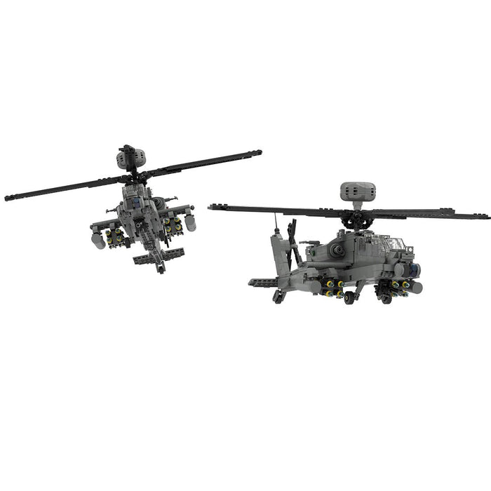 AH - 64 Apache Helicopter Military Building Blocks - Gray - LesDiy - Building Blocks -
