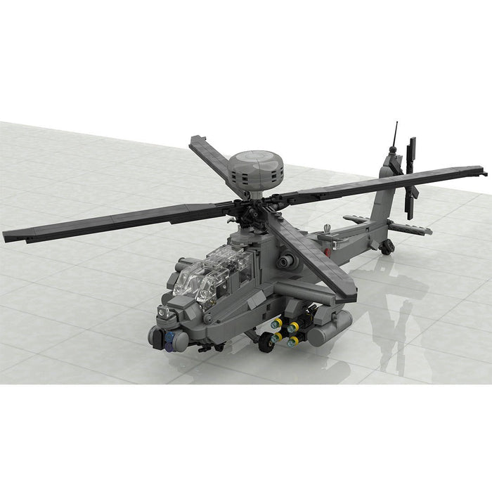 AH - 64 Apache Helicopter Military Building Blocks - Gray - LesDiy - Building Blocks -