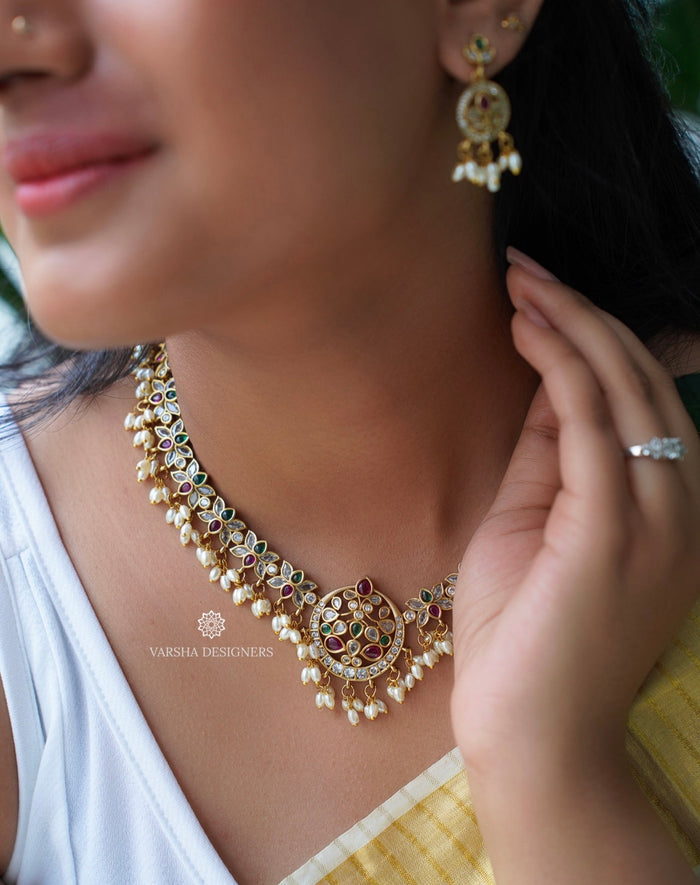 Antique Finish Fresh Water Pearl Necklace