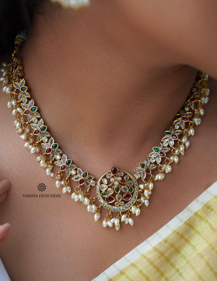 Antique Finish Fresh Water Pearl Necklace