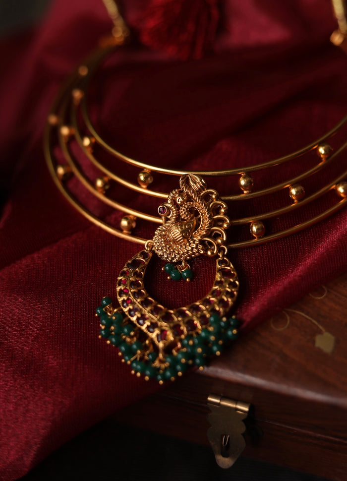 Antique Finish Peacock Band Choker