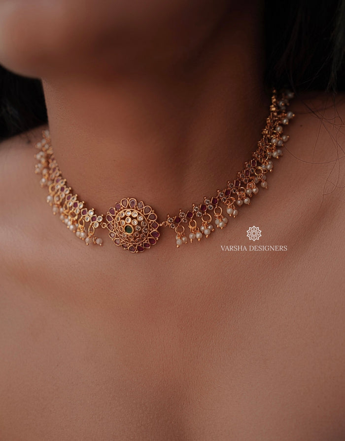 Antique Kemp Stone Choker Set
