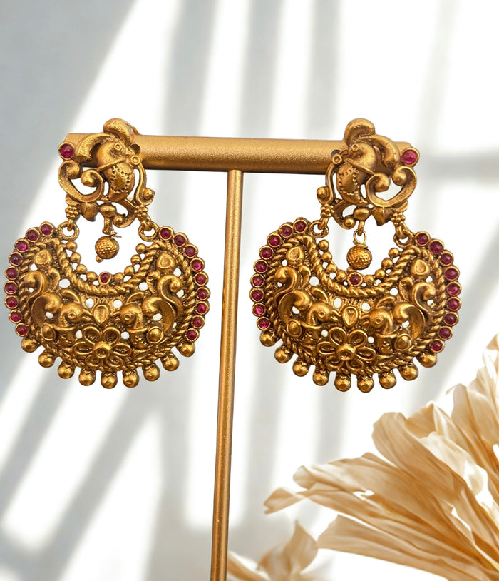 Antique Peacock Kemp Earrings