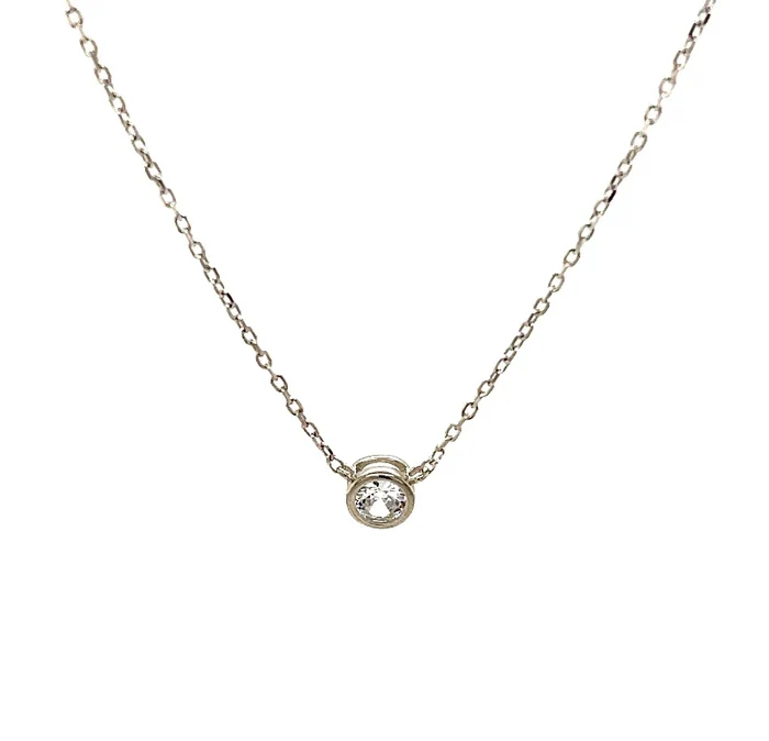 Bara Boheme Solitaire CZ Necklace