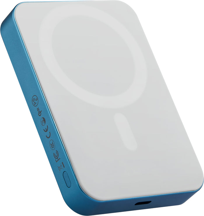 Baterie externă Pitaka Power Bank Qi2, 10 000 mAh, Lucid Blue