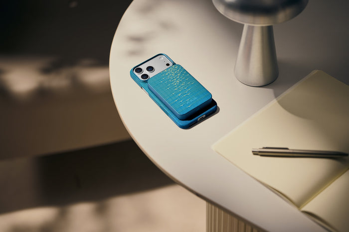 Baterie externă Pitaka Power Bank Qi2, 10 000 mAh, Lucid Blue