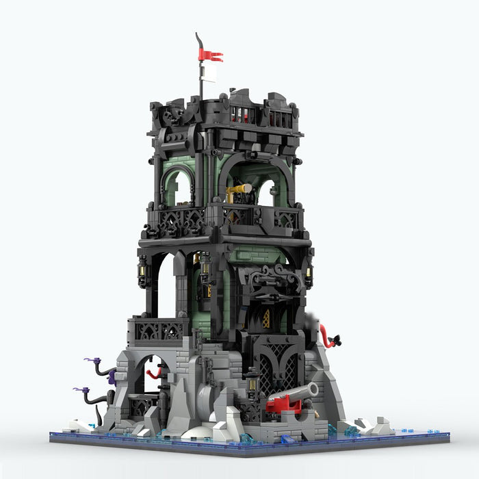 Black Pirate Watchtower Building Blocks-LesDiy-MOC-