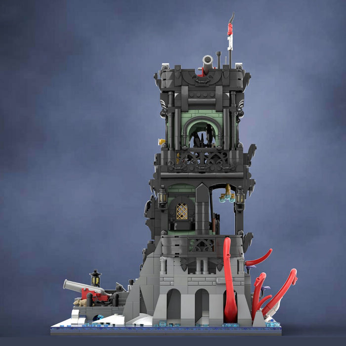 Black Pirate Watchtower Building Blocks-LesDiy-MOC-