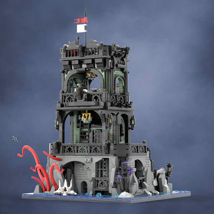 Black Pirate Watchtower Building Blocks-LesDiy-MOC-