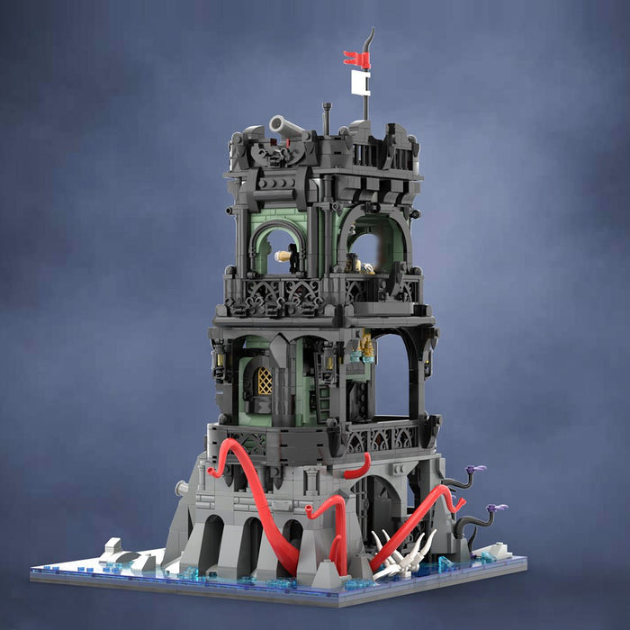 Black Pirate Watchtower Building Blocks-LesDiy-MOC-