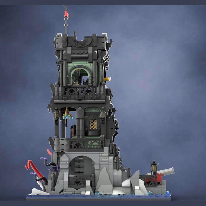Black Pirate Watchtower Building Blocks-LesDiy-MOC-