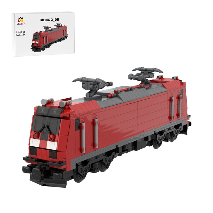 BR146-2 DB Red Regional Commuter Electric Locomotive Building Blocks-LesDiy-Locomotive-