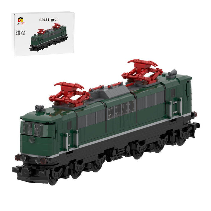 BR151 Green German Heavy-Duty Electric Locomotive Building Blocks-LesDiy-Locomotive-