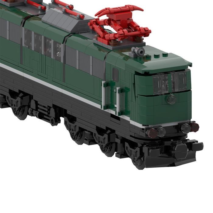 BR151 Green German Heavy-Duty Electric Locomotive Building Blocks-LesDiy-Locomotive-